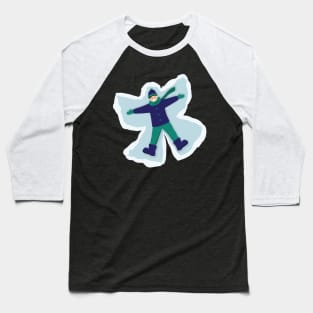 Boy making snow angel Baseball T-Shirt